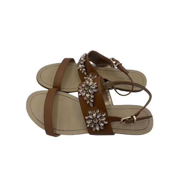 BCBGeneration BRINAH Size 7.5 M Brown Embellished Sandals - Picture 2 of 7